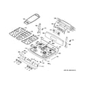 GE JGB870DET3WW control panel & cooktop diagram