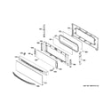 GE JGB870DET3WW upper door diagram