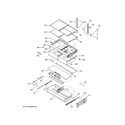 GE CYE22TSHJSS fresh food shelves diagram