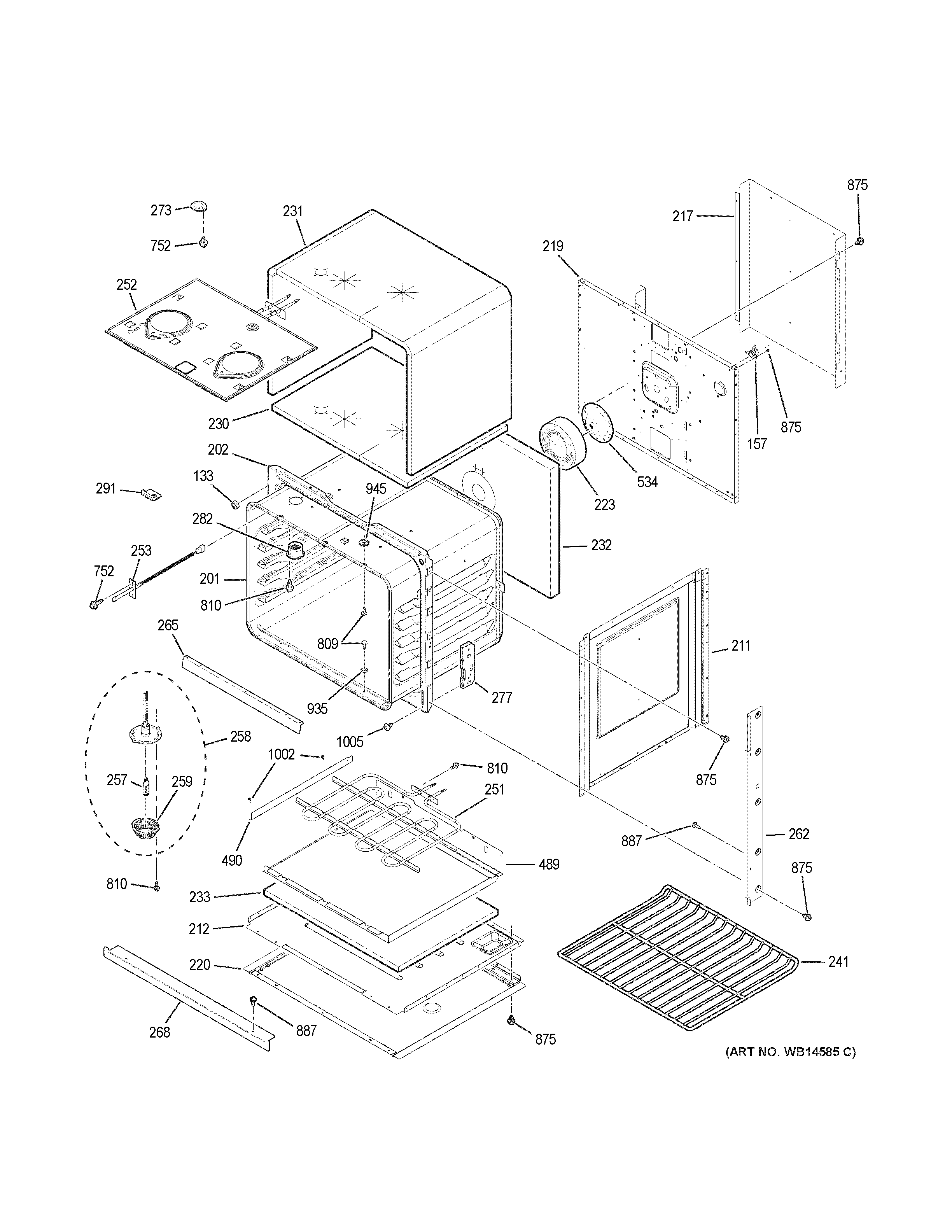 GE JTP30SM1SS body parts diagram
