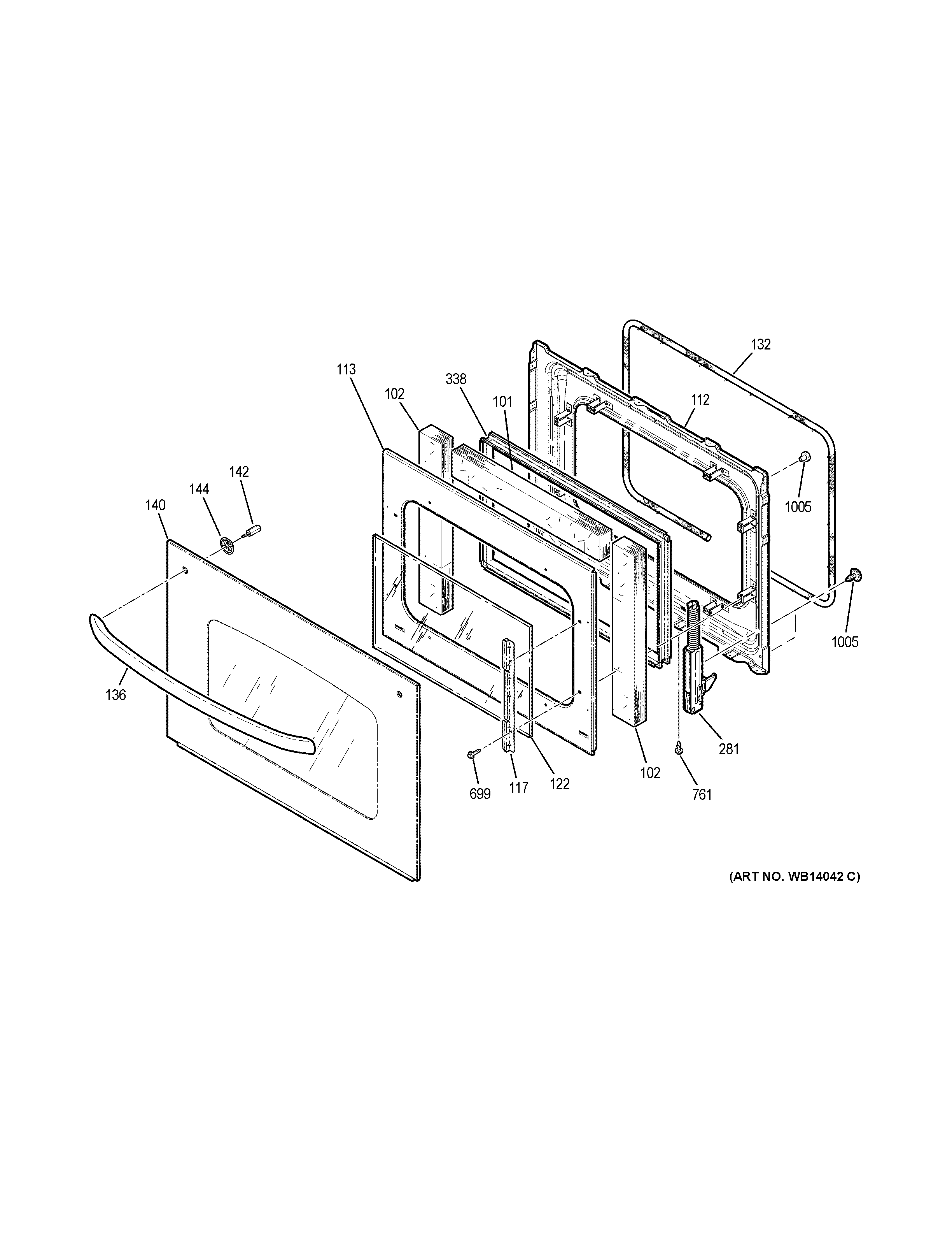 GE JTP30SM1SS door diagram