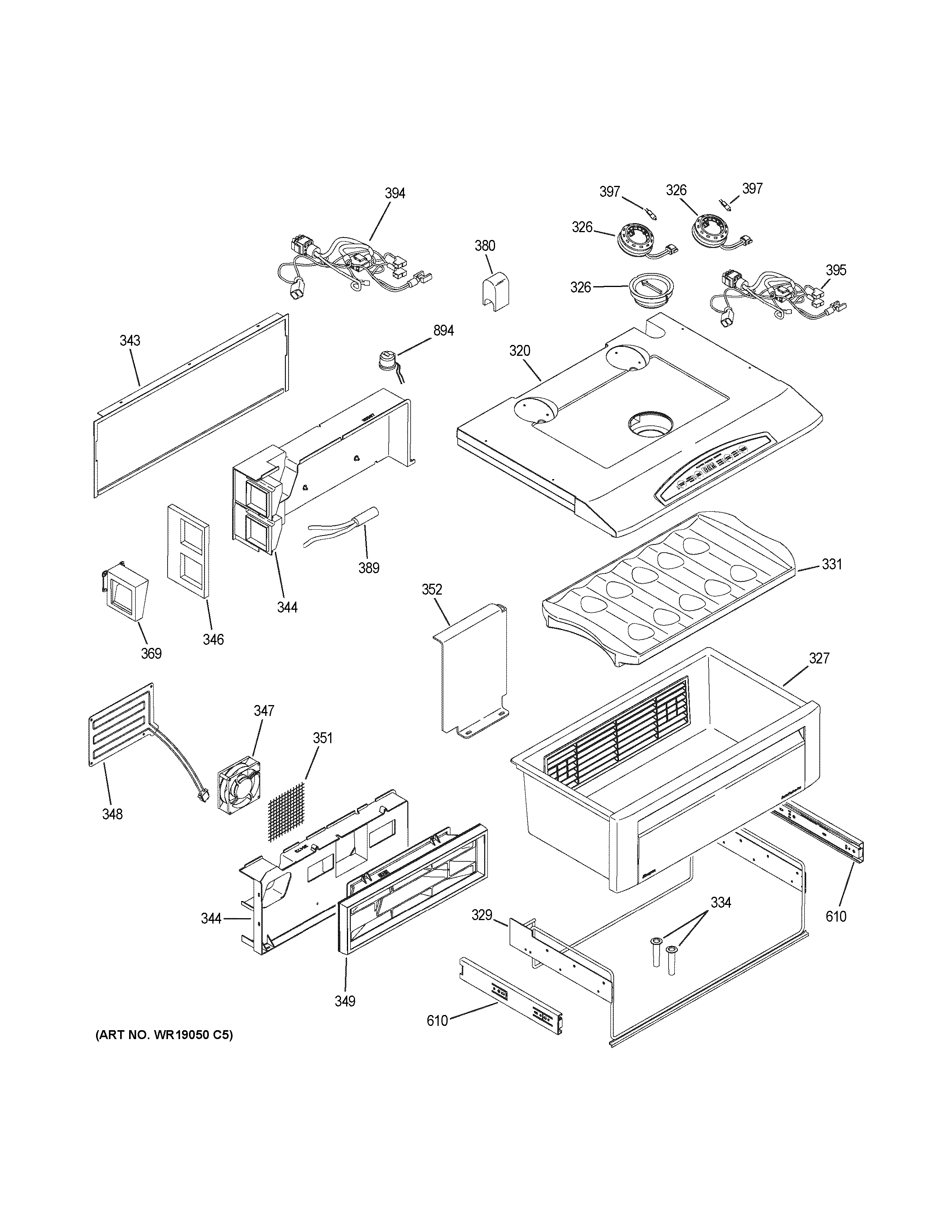 GE ZISB480DRK quick chill diagram