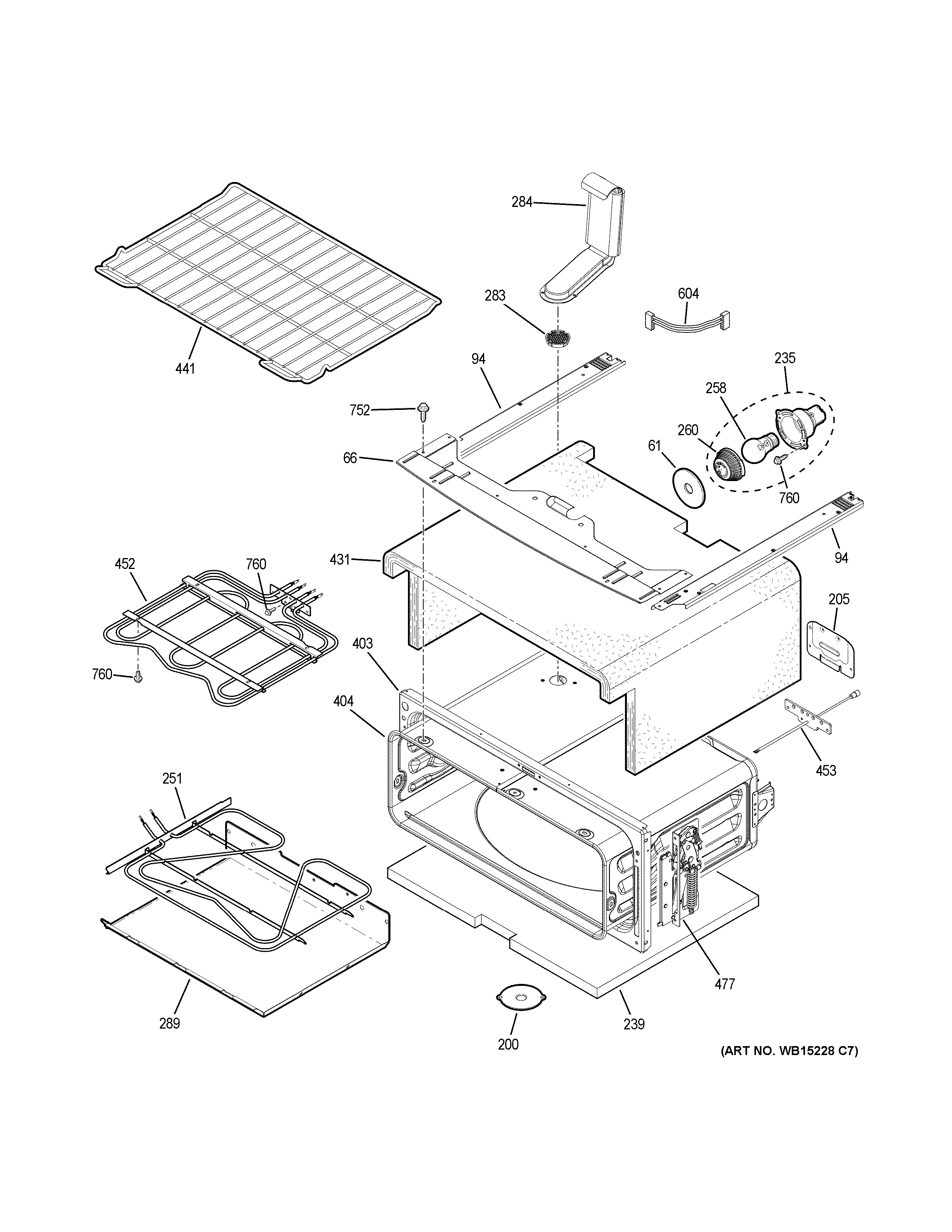 GE PB960SJ4SS upper oven diagram