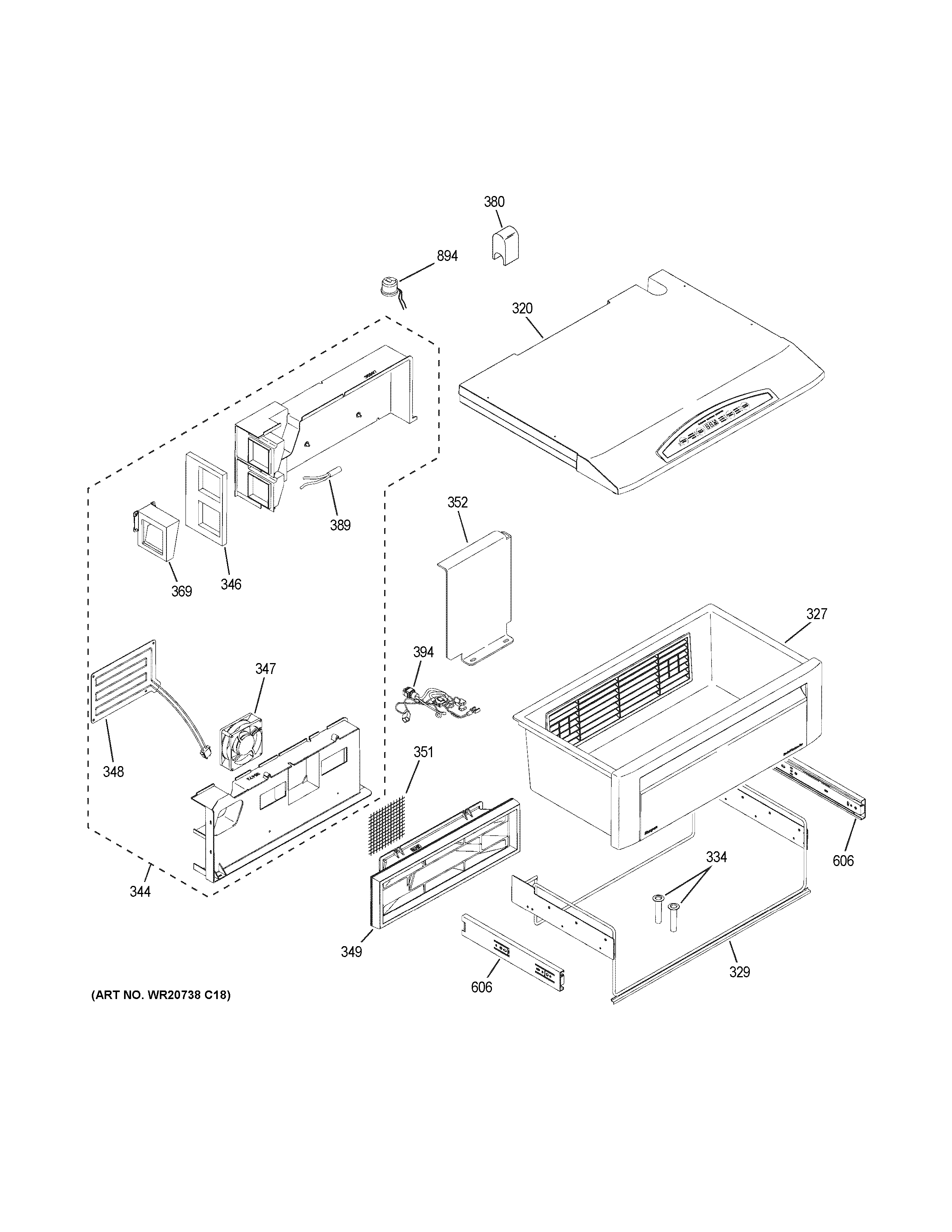 GE ZSEB420DYA quick chill diagram
