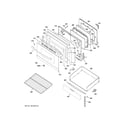 GE JB450RK1SS door & drawer parts diagram