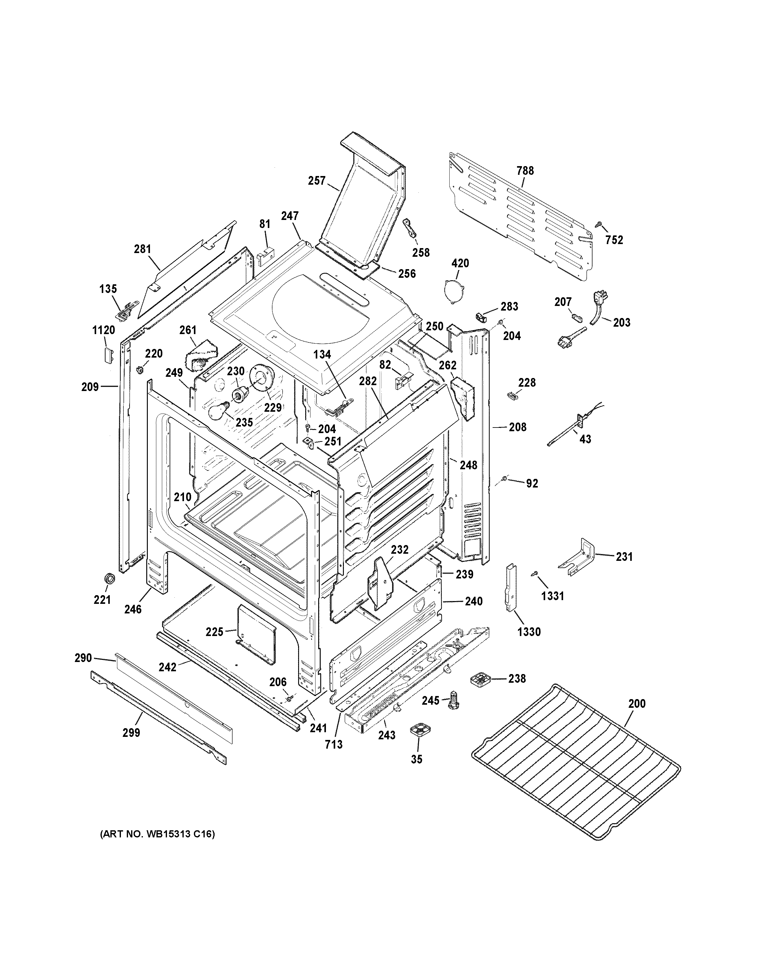 GE JGBS62REK1SS body parts diagram