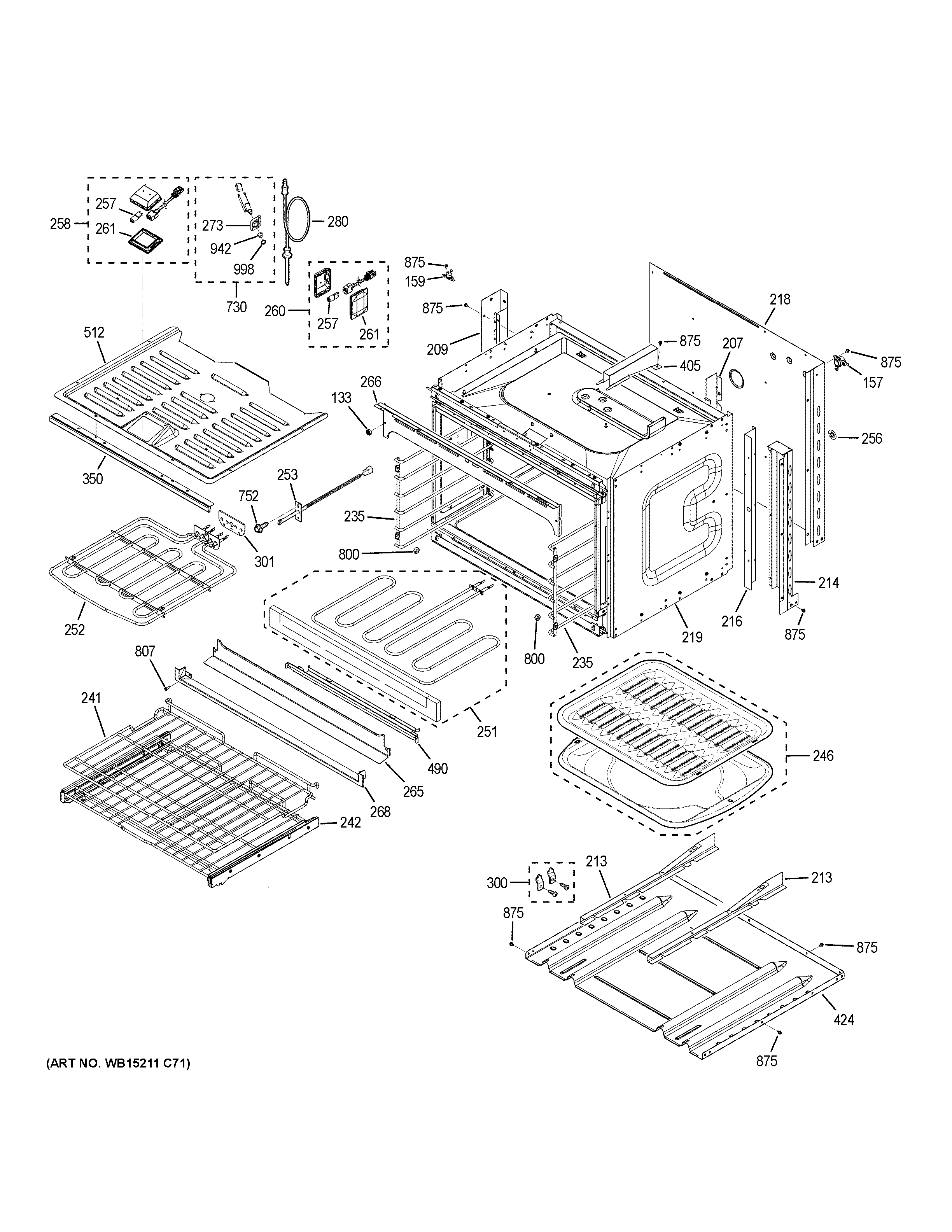 GE ZET9550SH2SS lower oven diagram