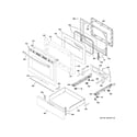 GE JGB660EEJ1ES door & drawer parts diagram