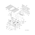 GE JGB700EEJ1ES control panel & cooktop diagram