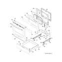 GE JGB700EEJ1ES door & drawer parts diagram