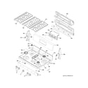 GE JGB660EEJ3ES control panel & cooktop diagram