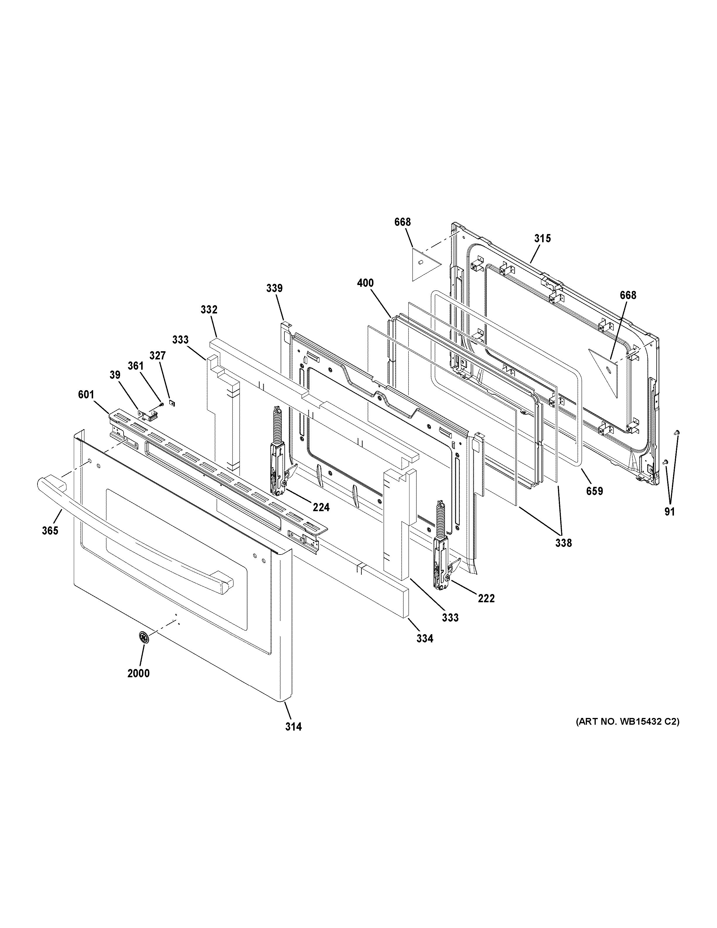 GE JGB860DEJ6BB lower door diagram