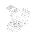 GE JGB860EEJ6ES control panel & cooktop diagram