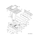 GE PGB960SEJ4SS control panel & cooktop diagram