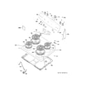 GE JBS10GF2SA control panel & cooktop diagram
