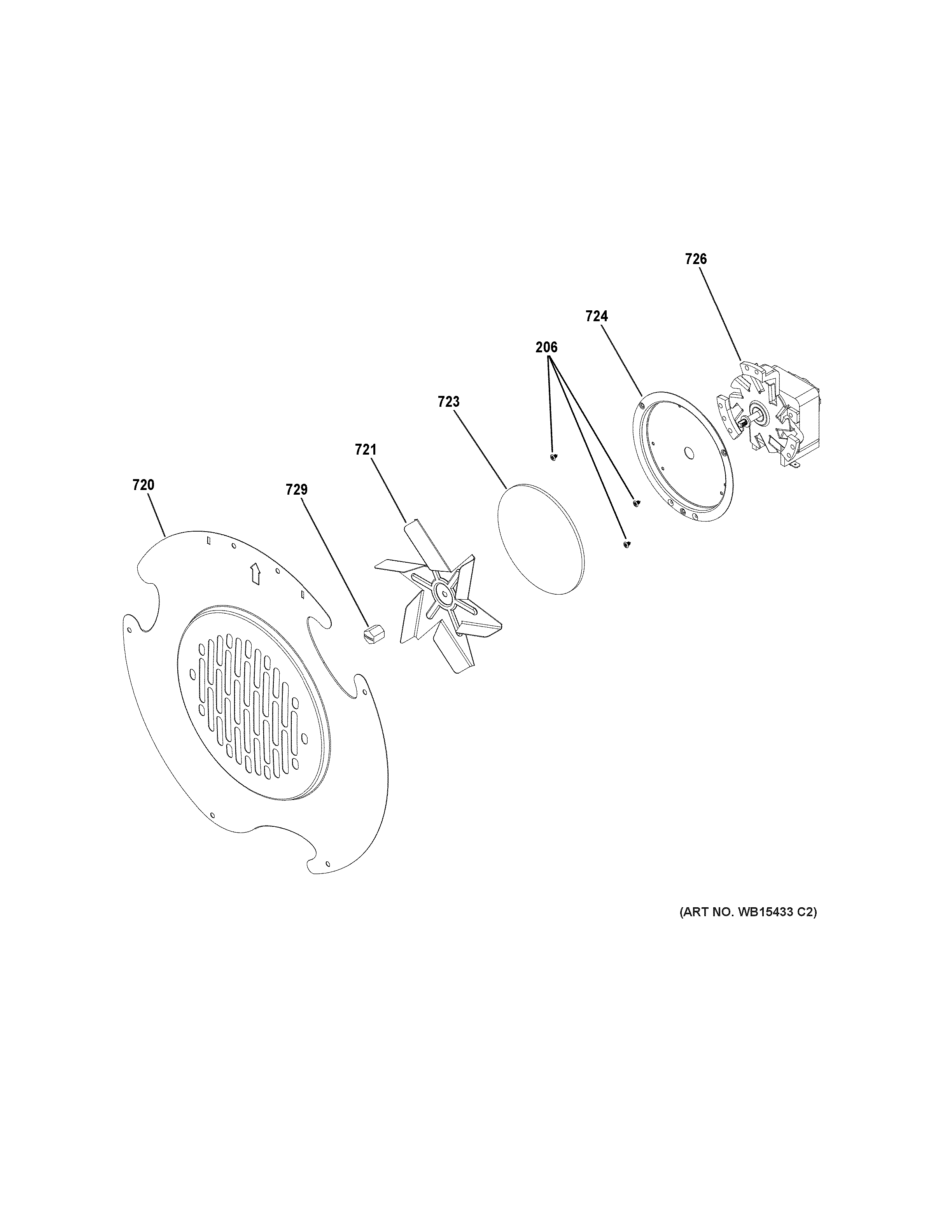 GE PGB960EEJ3ES convection fan diagram