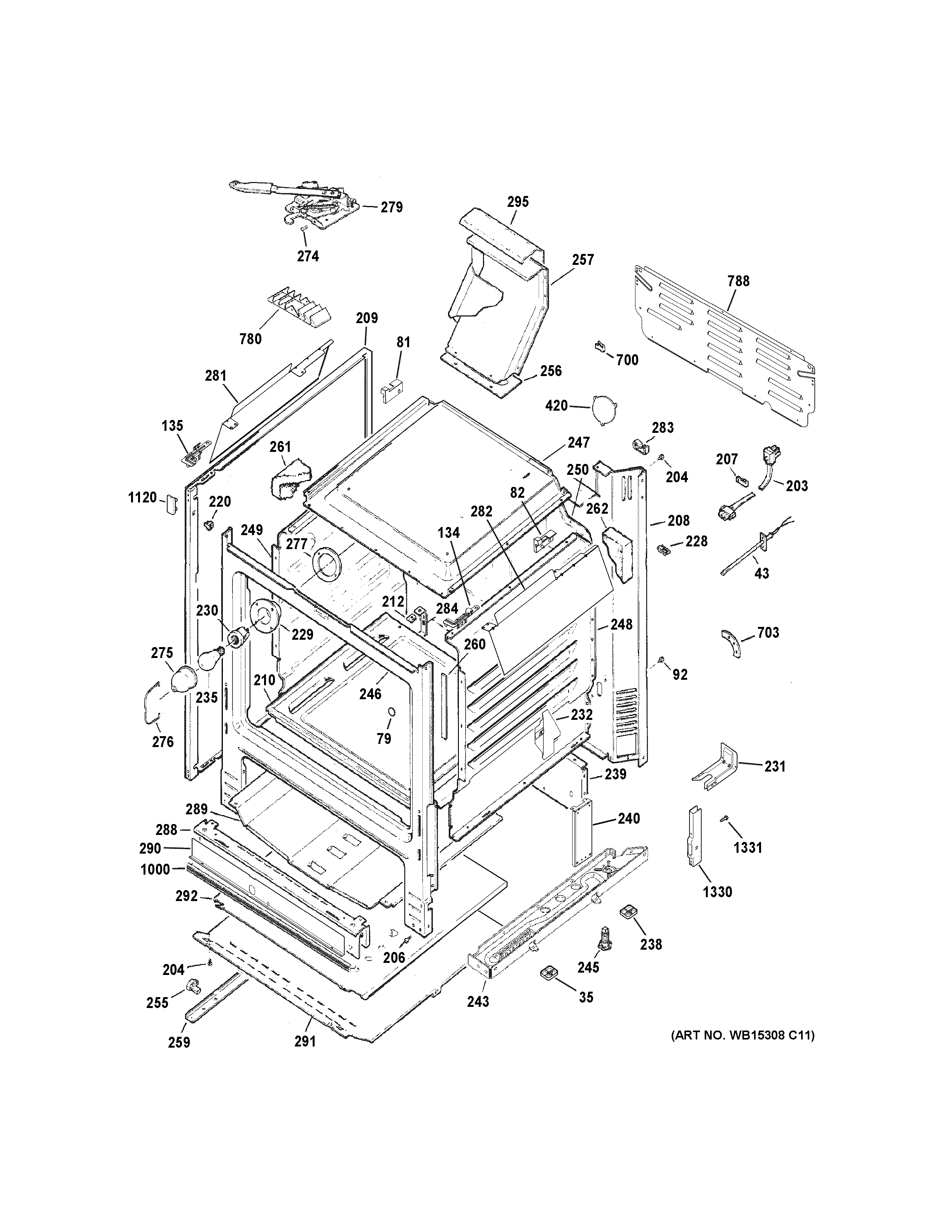 GE JGB645EEK1ES body parts diagram