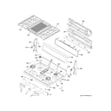 GE PGB911SEJ3SS control panel & cooktop diagram