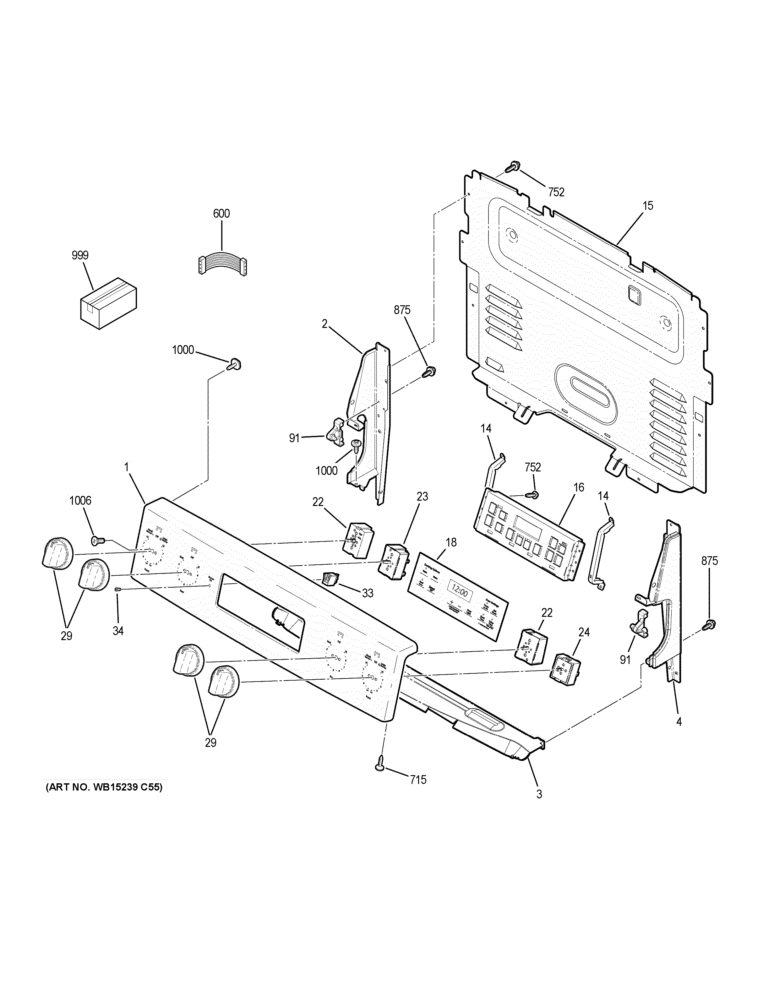 GE JBS60DK3BB control panel diagram