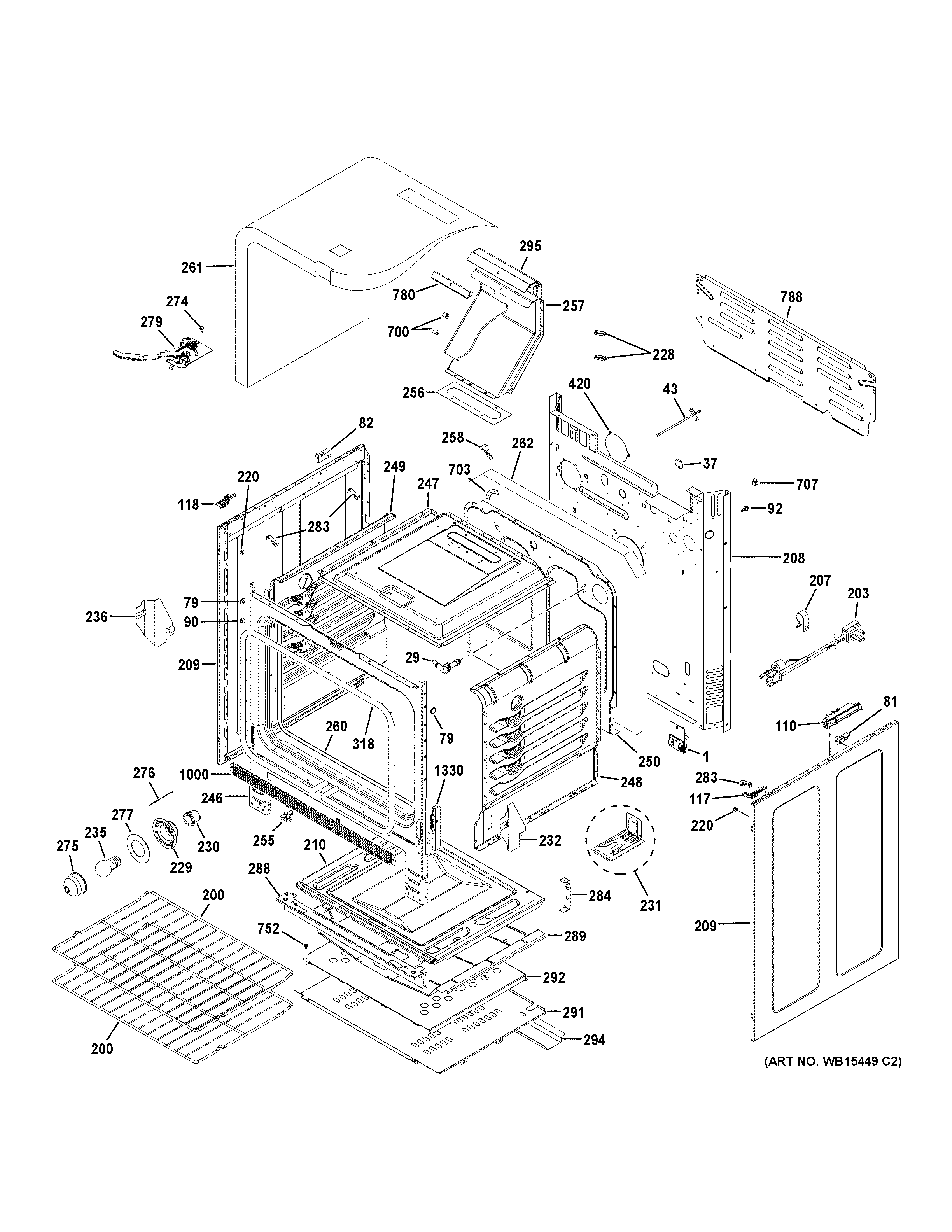 GE JGB660SEJ4SS body parts diagram