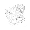 GE JGB720EEJ4ES door & drawer parts diagram