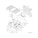 GE JGB700EEJ4ES control panel & cooktop diagram