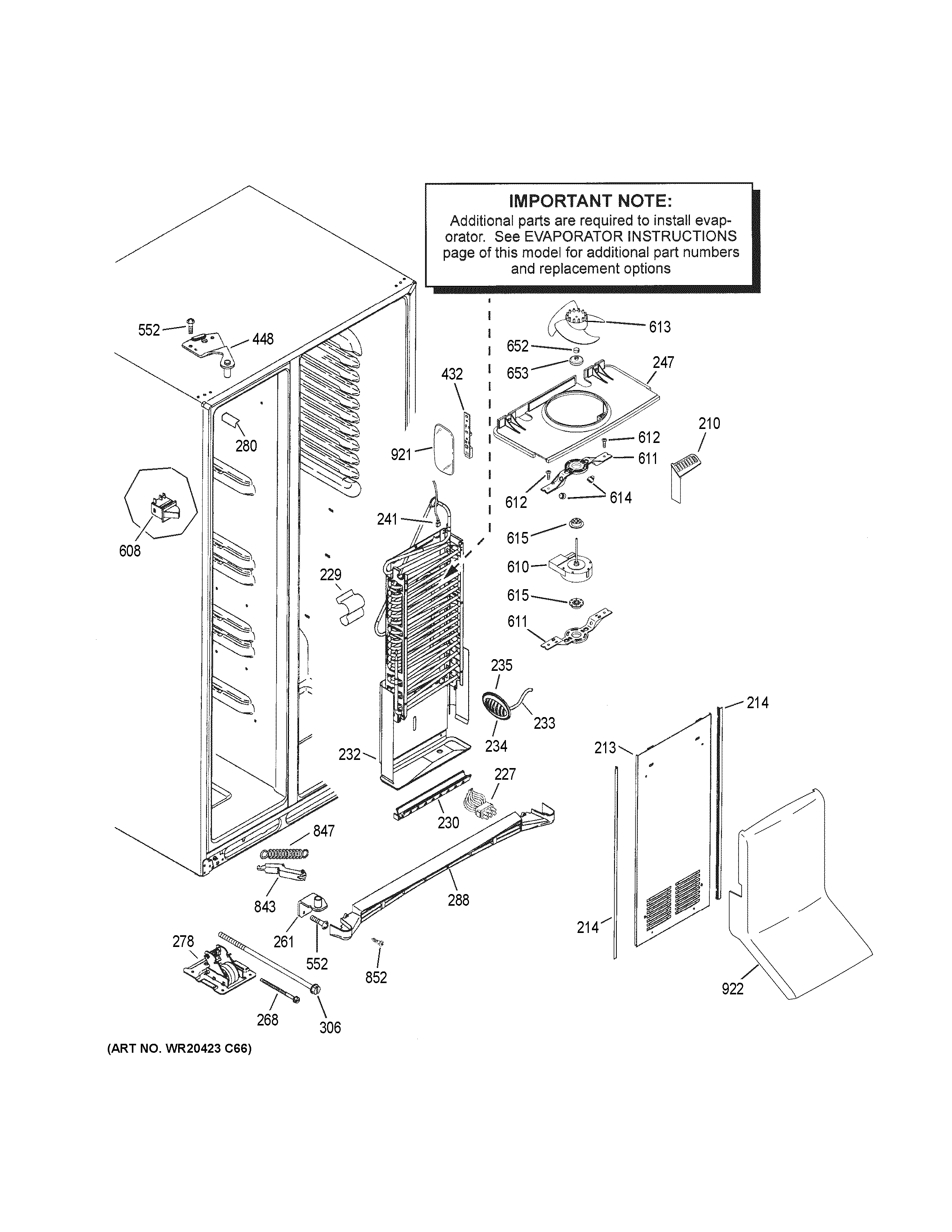 GE PZS22MMKGHES freezer section diagram