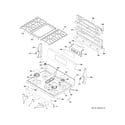 GE JGB720BEJ1TS control panel & cooktop diagram
