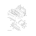 Hotpoint RGB530DEH3BB door & drawer parts diagram