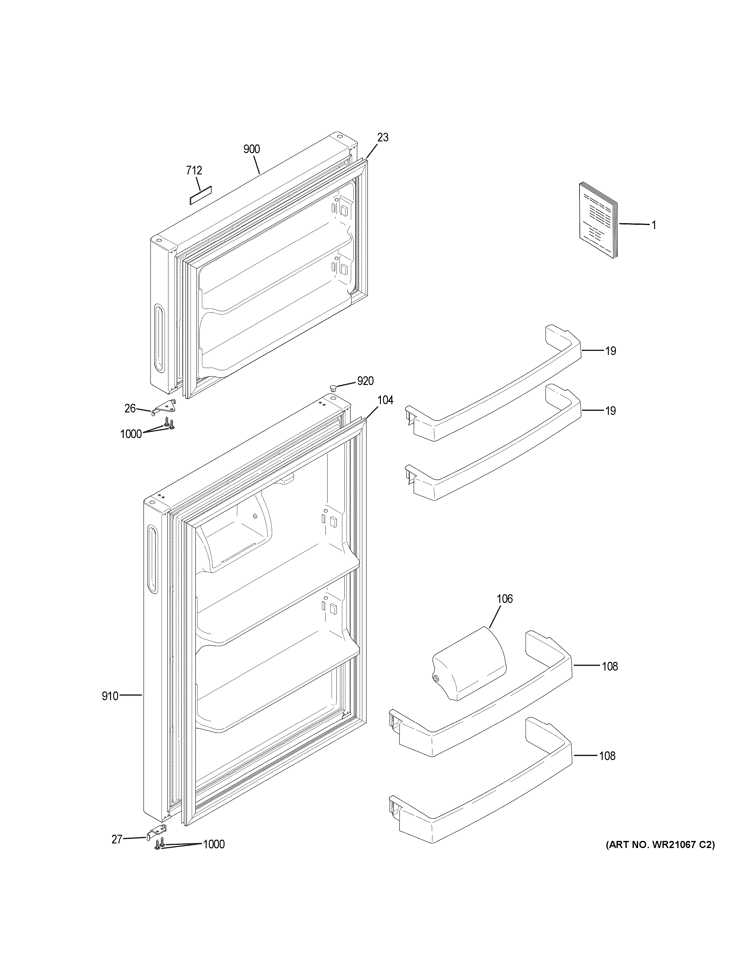 Hotpoint HPS15BTHLRCC doors diagram