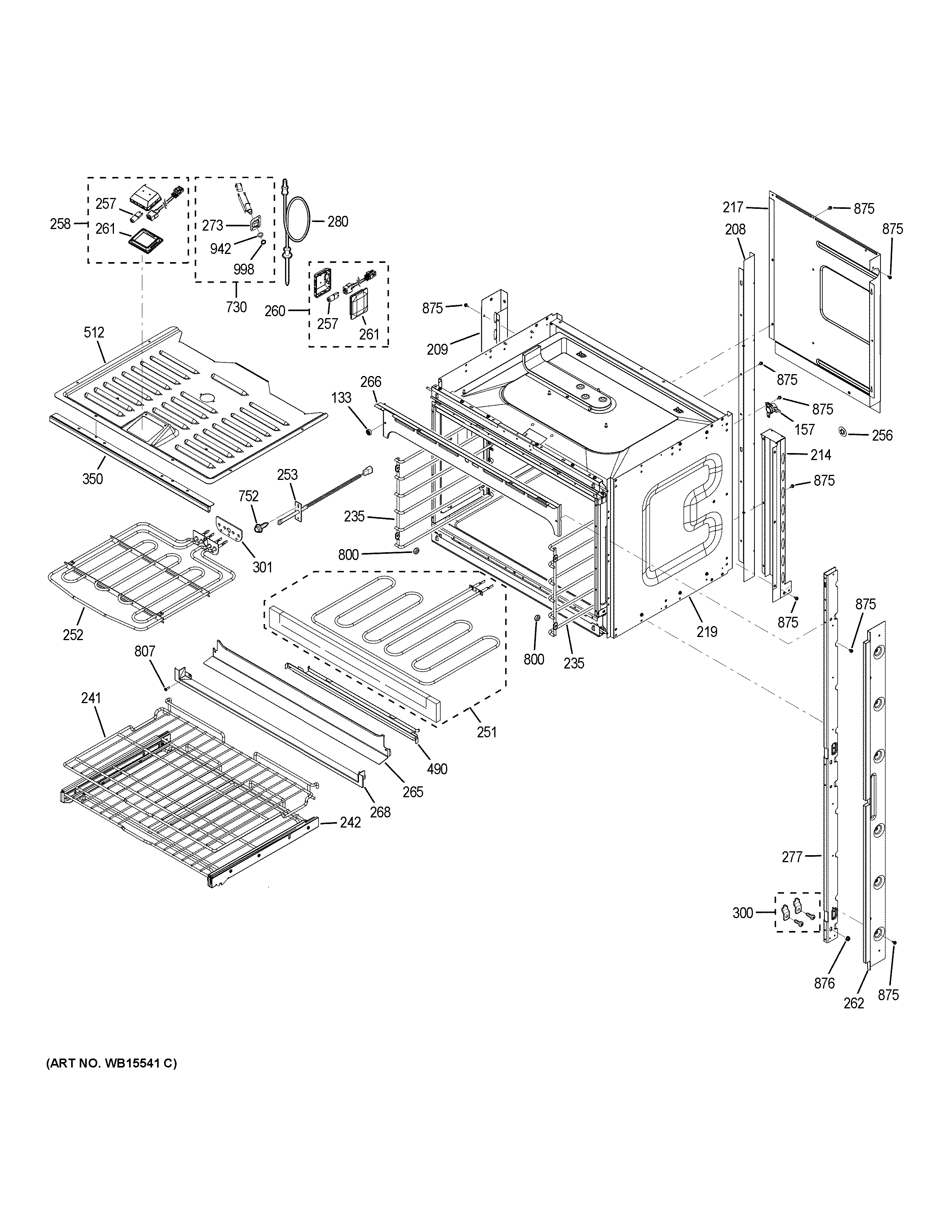 GE PT9550SF6SS upper oven diagram
