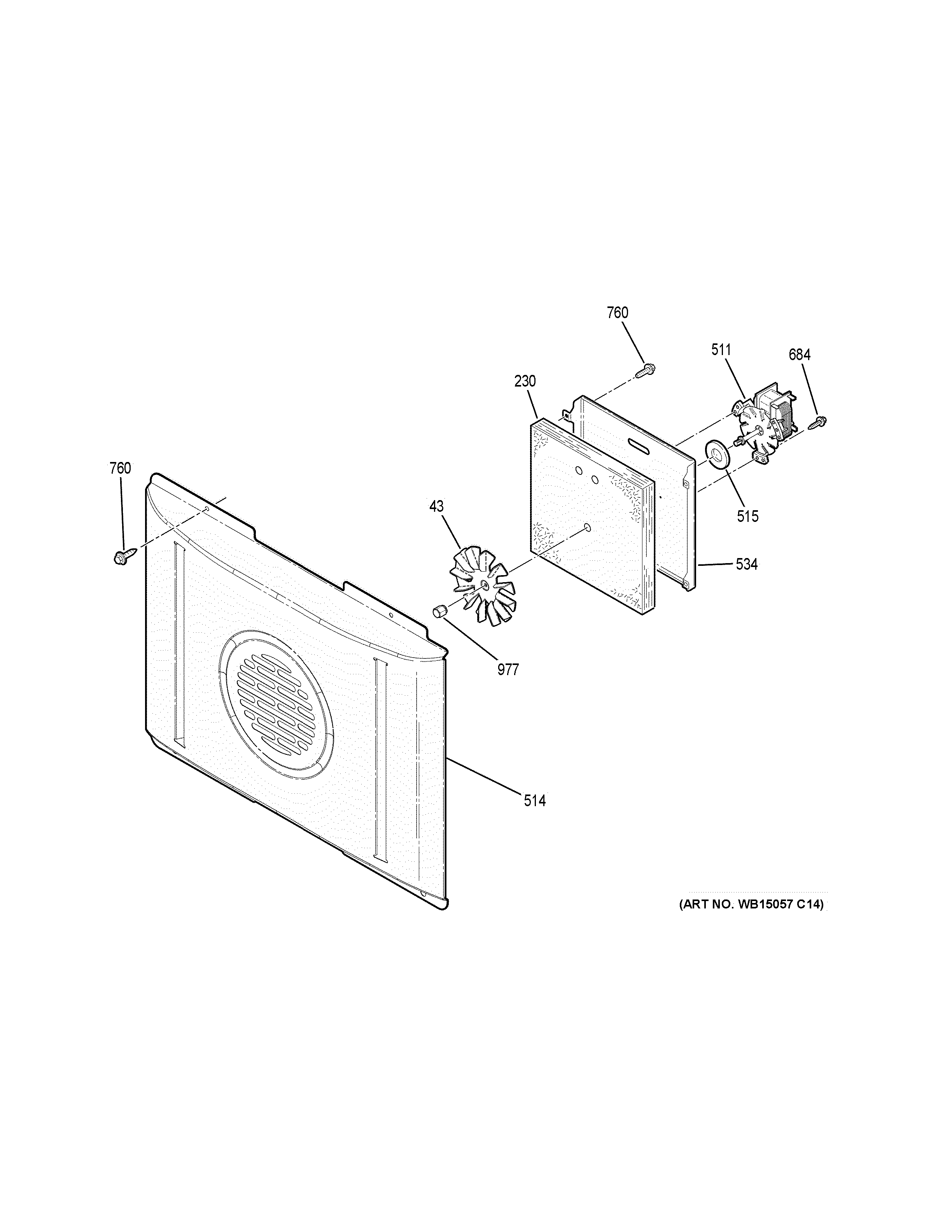 GE JB655DK2WW convection fan diagram