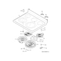 GE JB655EK2ES cooktop diagram
