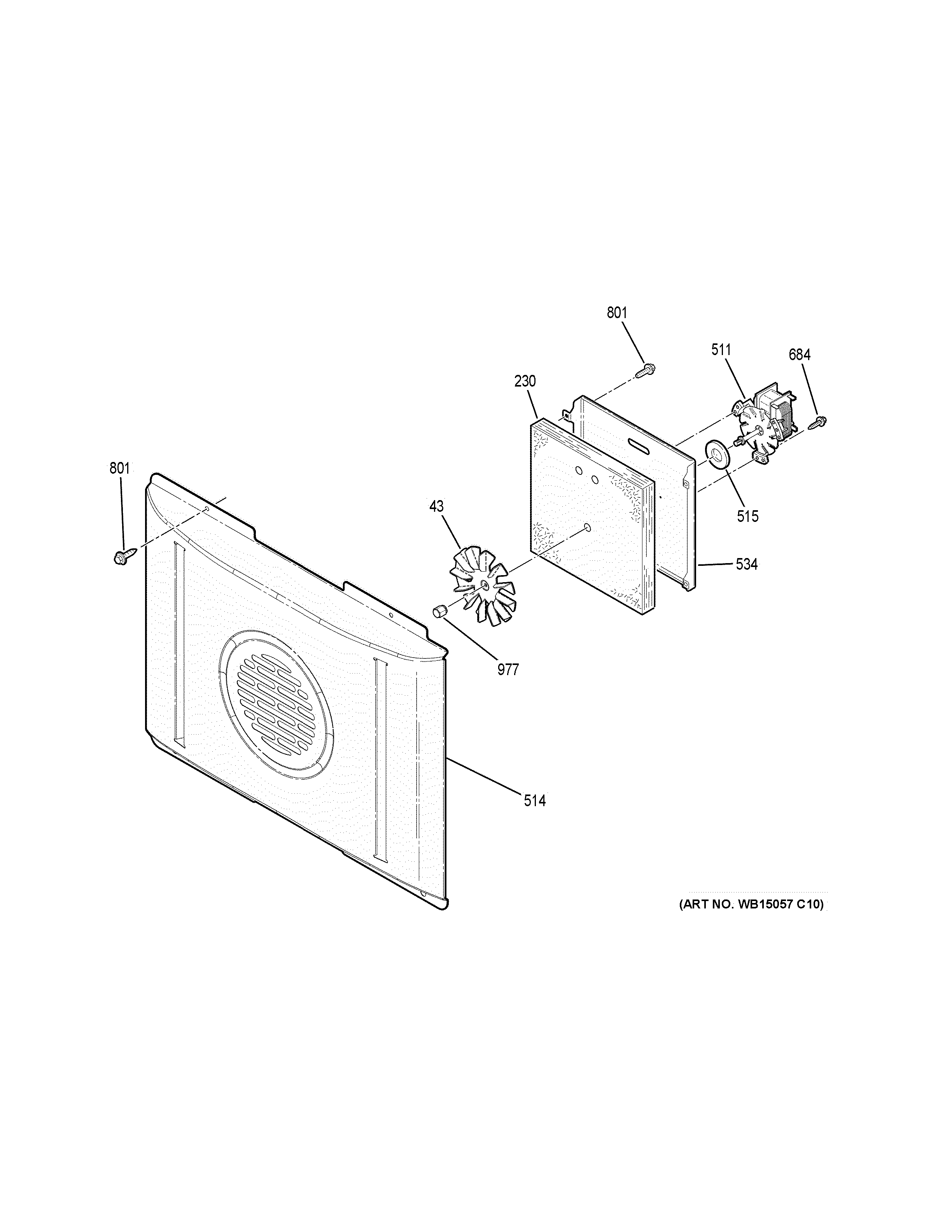 GE JB655SK2SS convection fan diagram