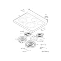 GE JB655DK2CC cooktop diagram