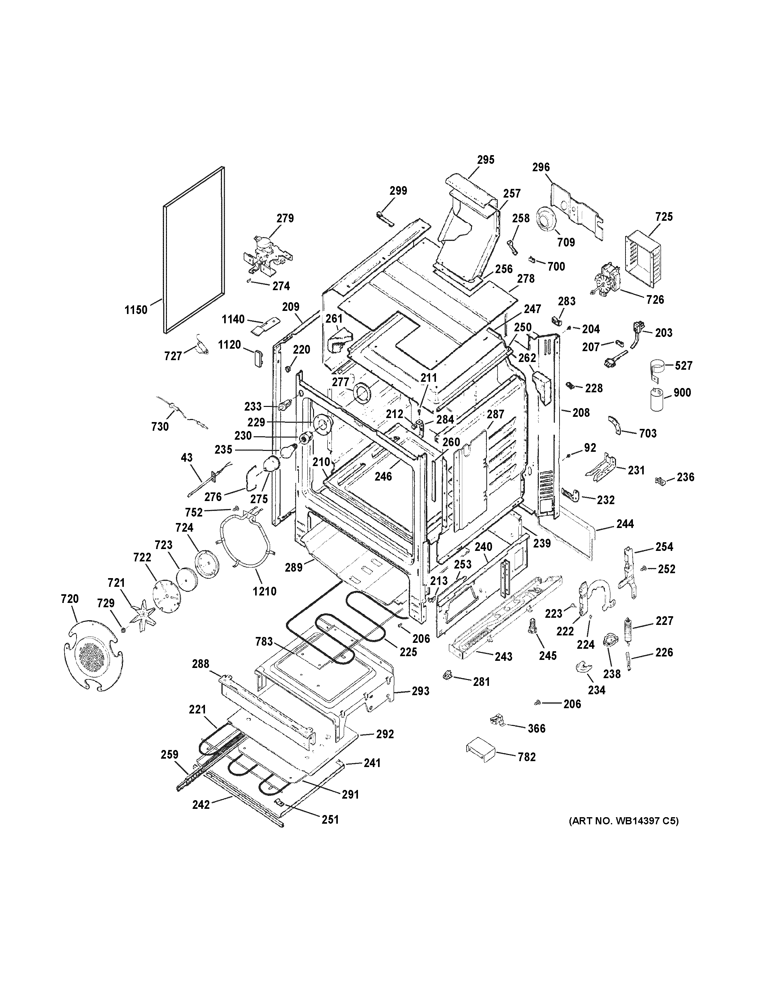 GE CGS980SEM6SS body parts diagram