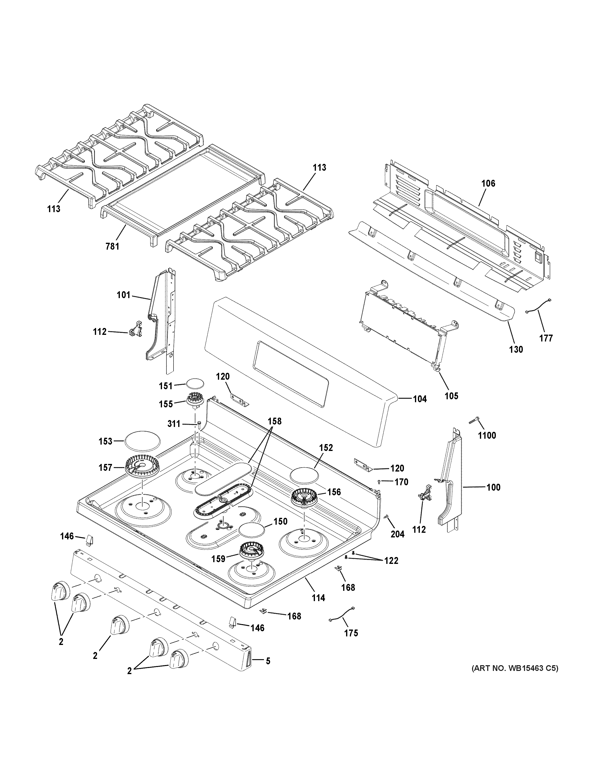 GE JGB860EEJ3ES control panel & cooktop diagram