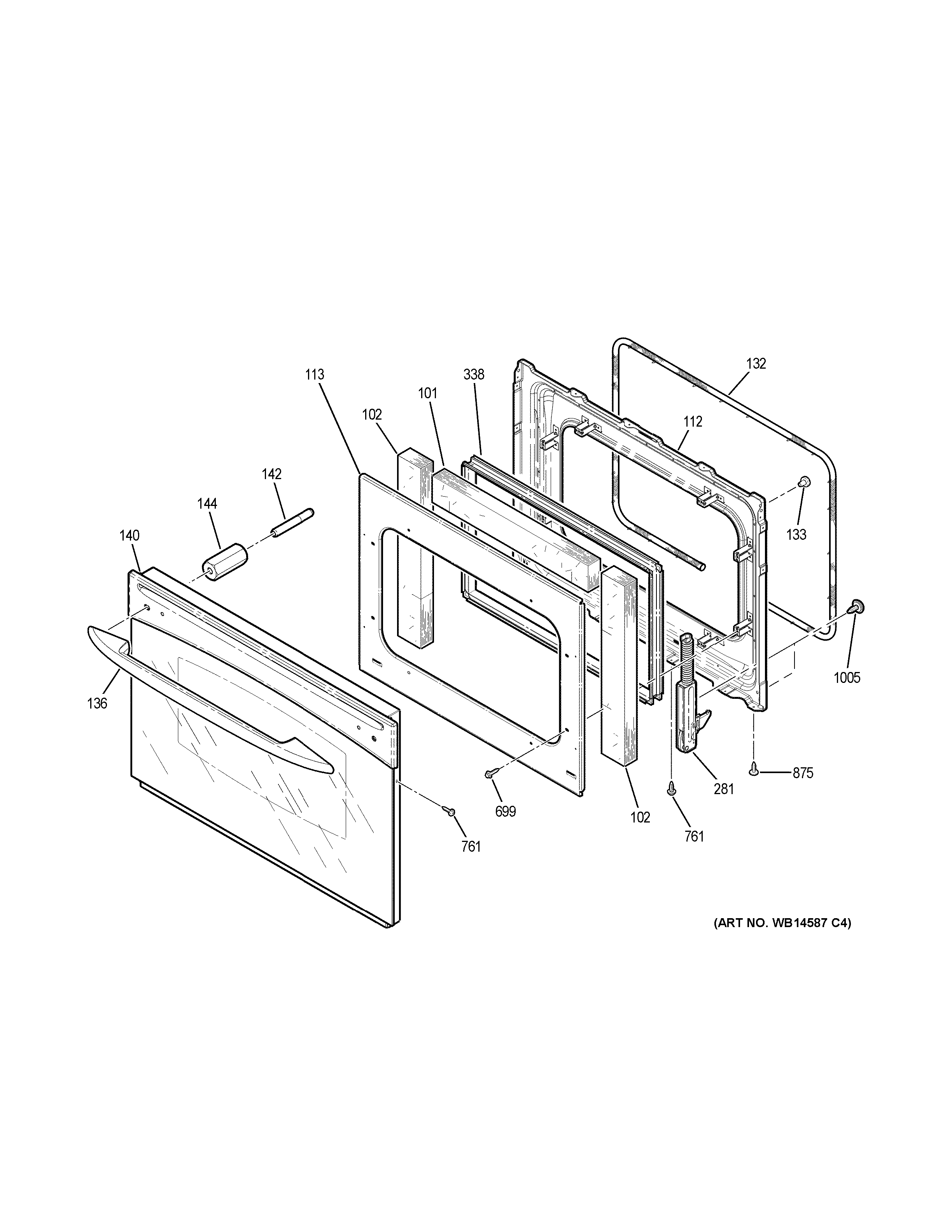 GE JDS28DF2WW door diagram