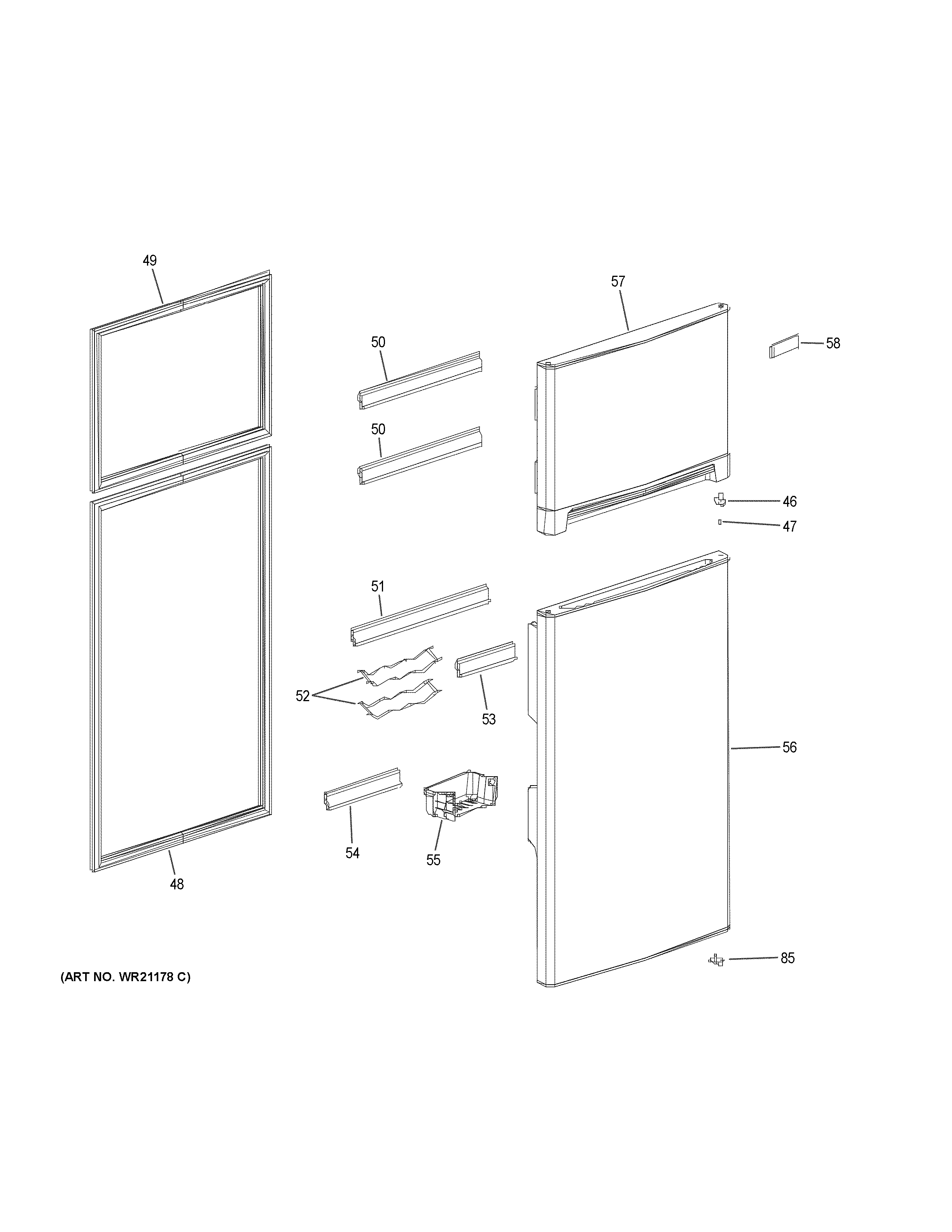 Haier HA10TG31SB doors diagram