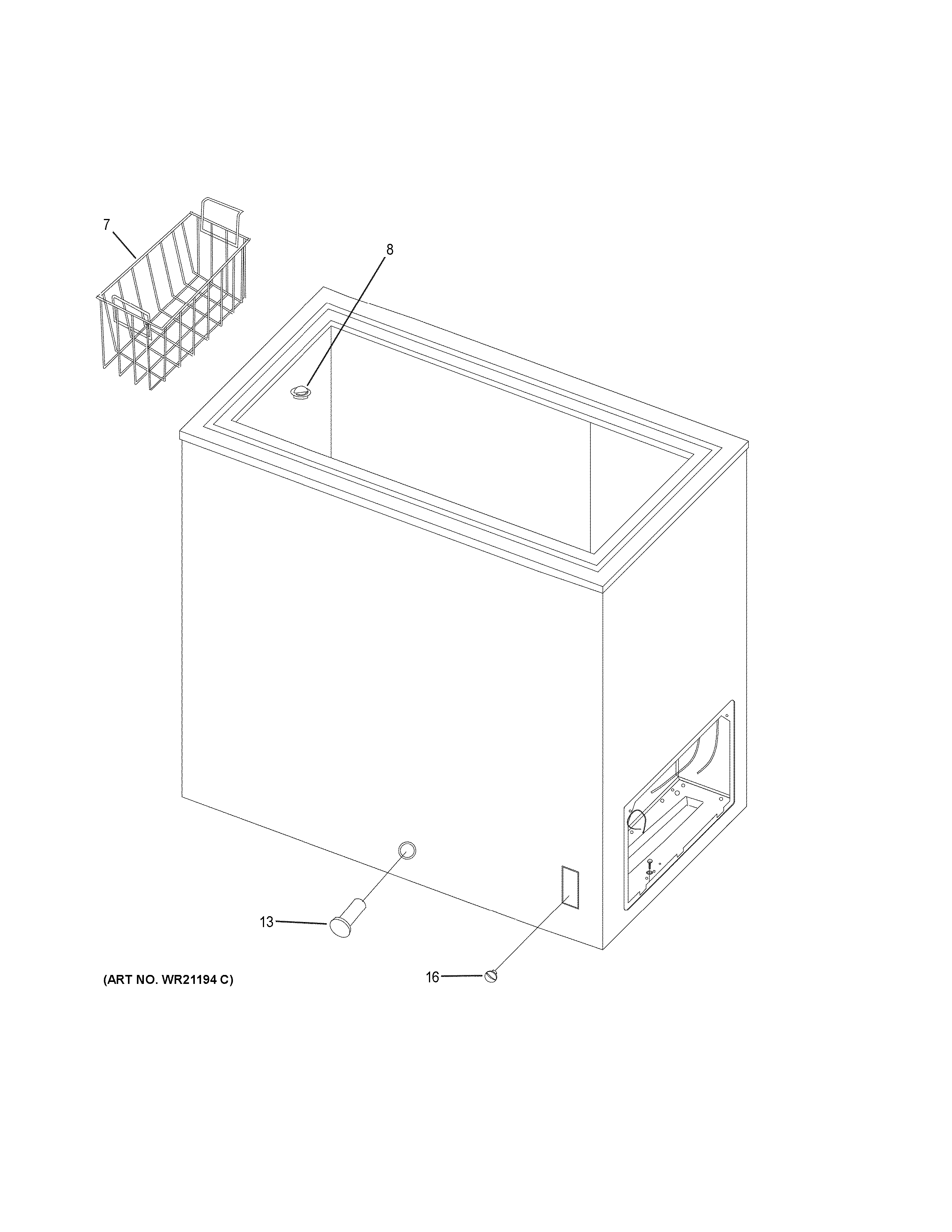 Haier IF50CM23NW freezer diagram