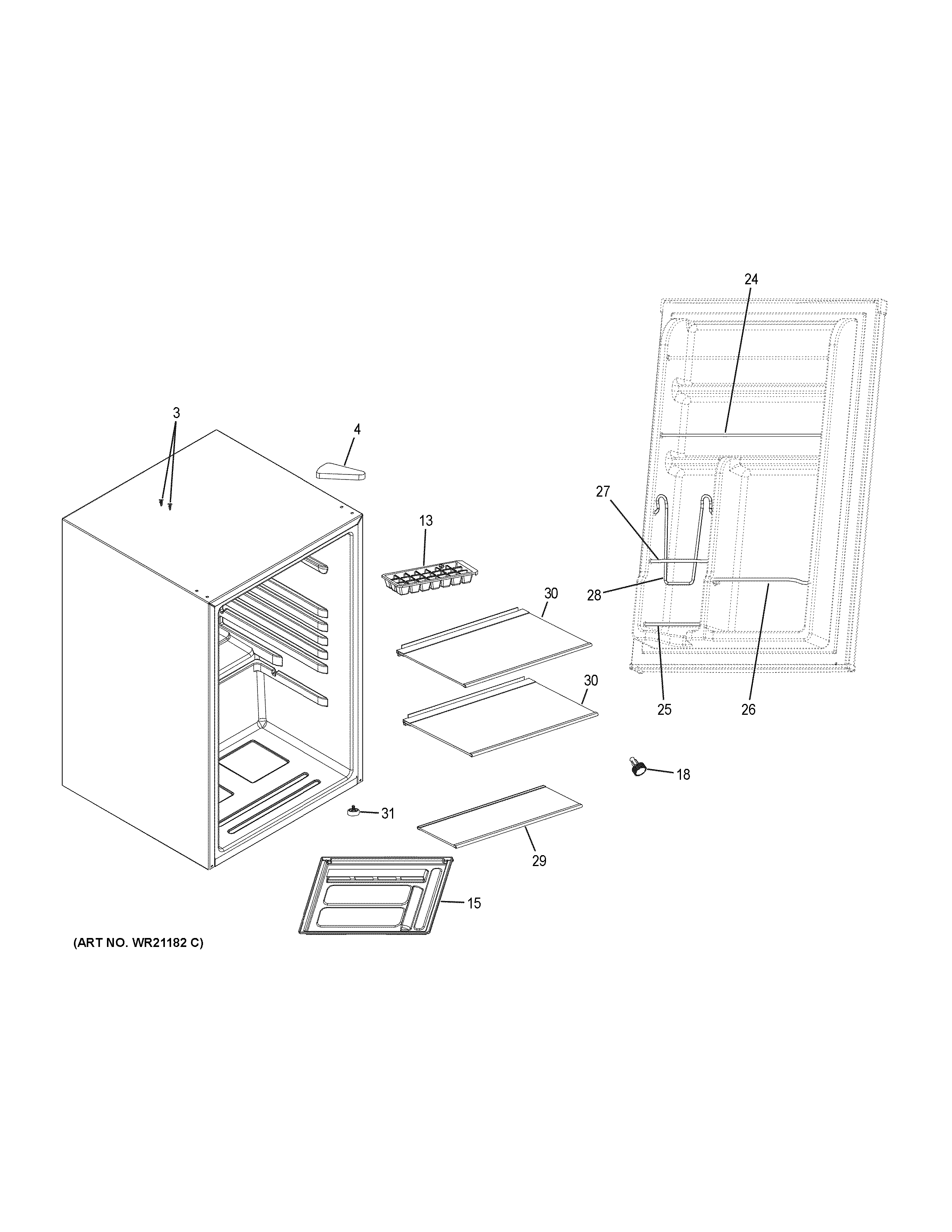 Haier HC46SF10SV refrigerator diagram