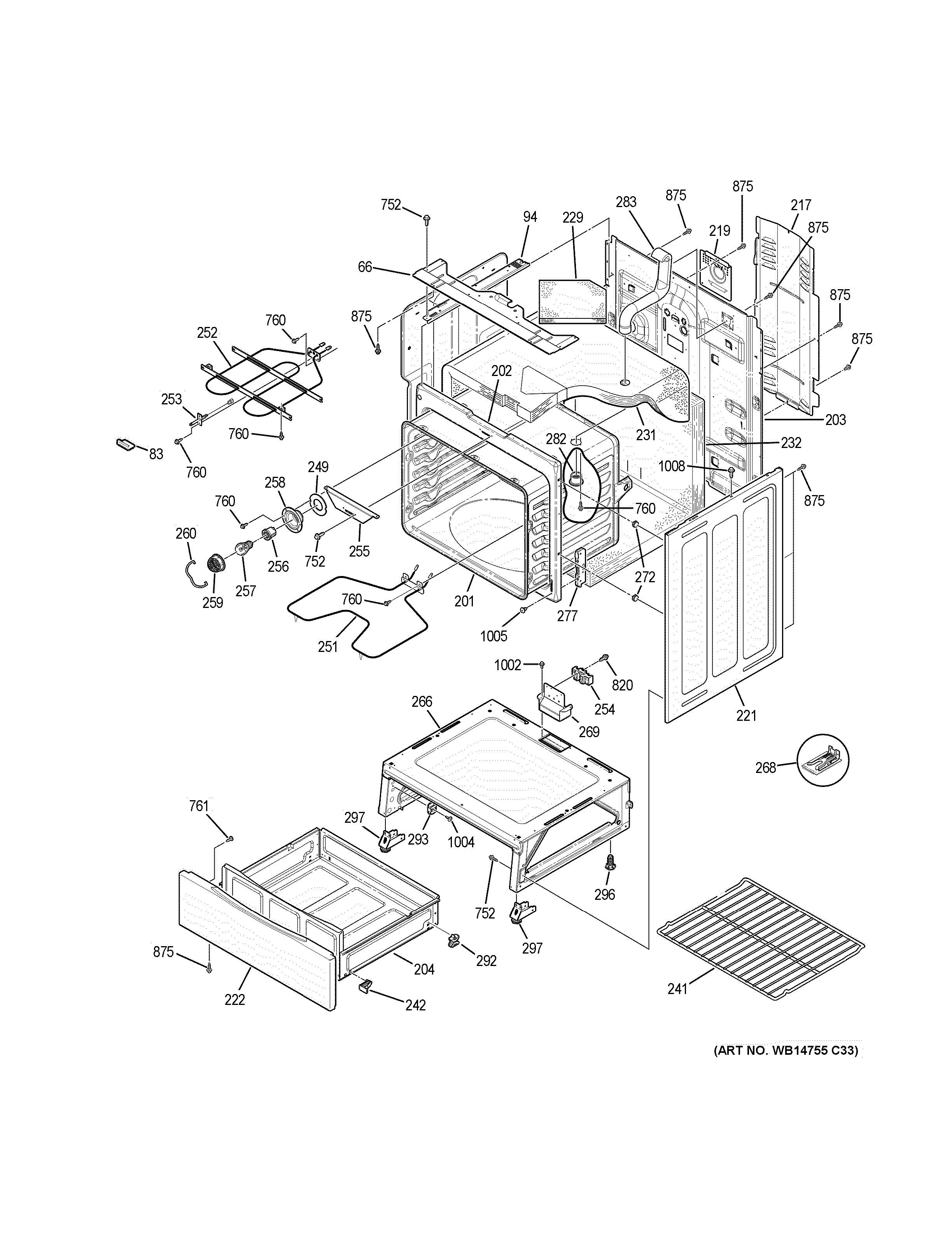 GE JBS60RK2SS body parts diagram