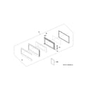 GE PEB9159DJ2WW door parts diagram