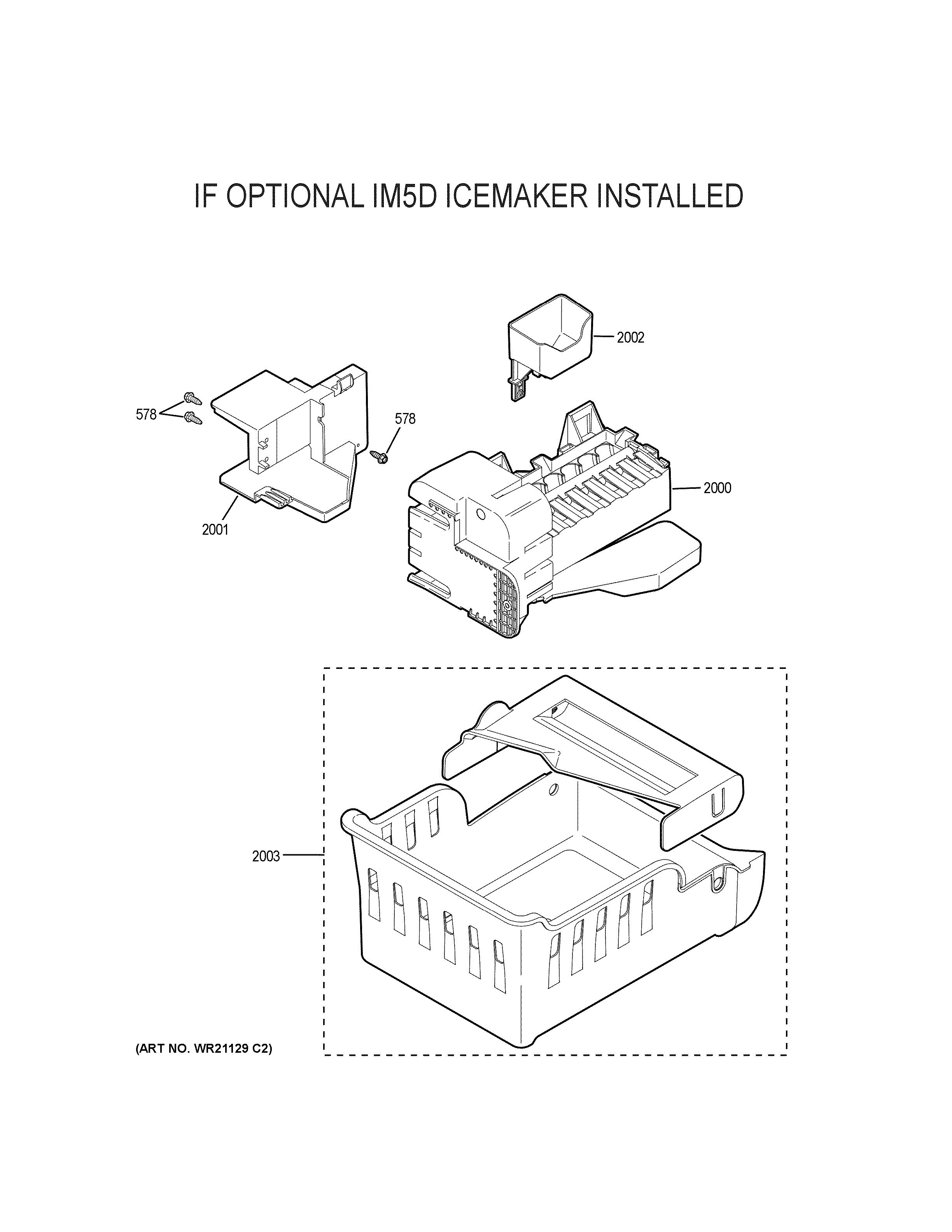 GE PYD22KSLCSS optional accessories diagram