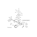 GE GSD3300K00BB motor-pump mechanism diagram