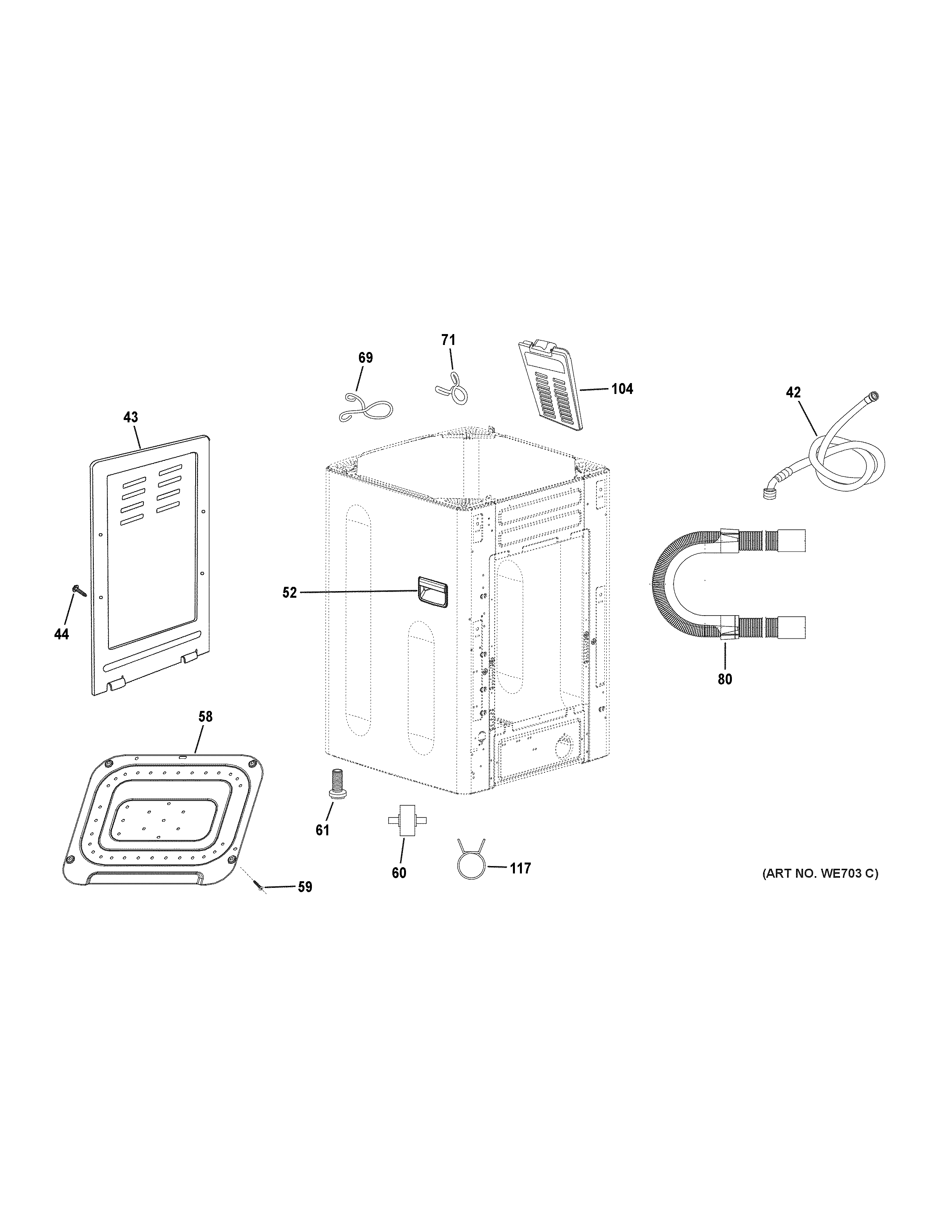 Haier QNW118PSMWW washer diagram