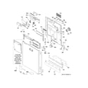 GE ZBD8900D00II escutcheon & door assembly diagram