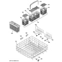 GE ZBD8900D00II lower rack assembly diagram