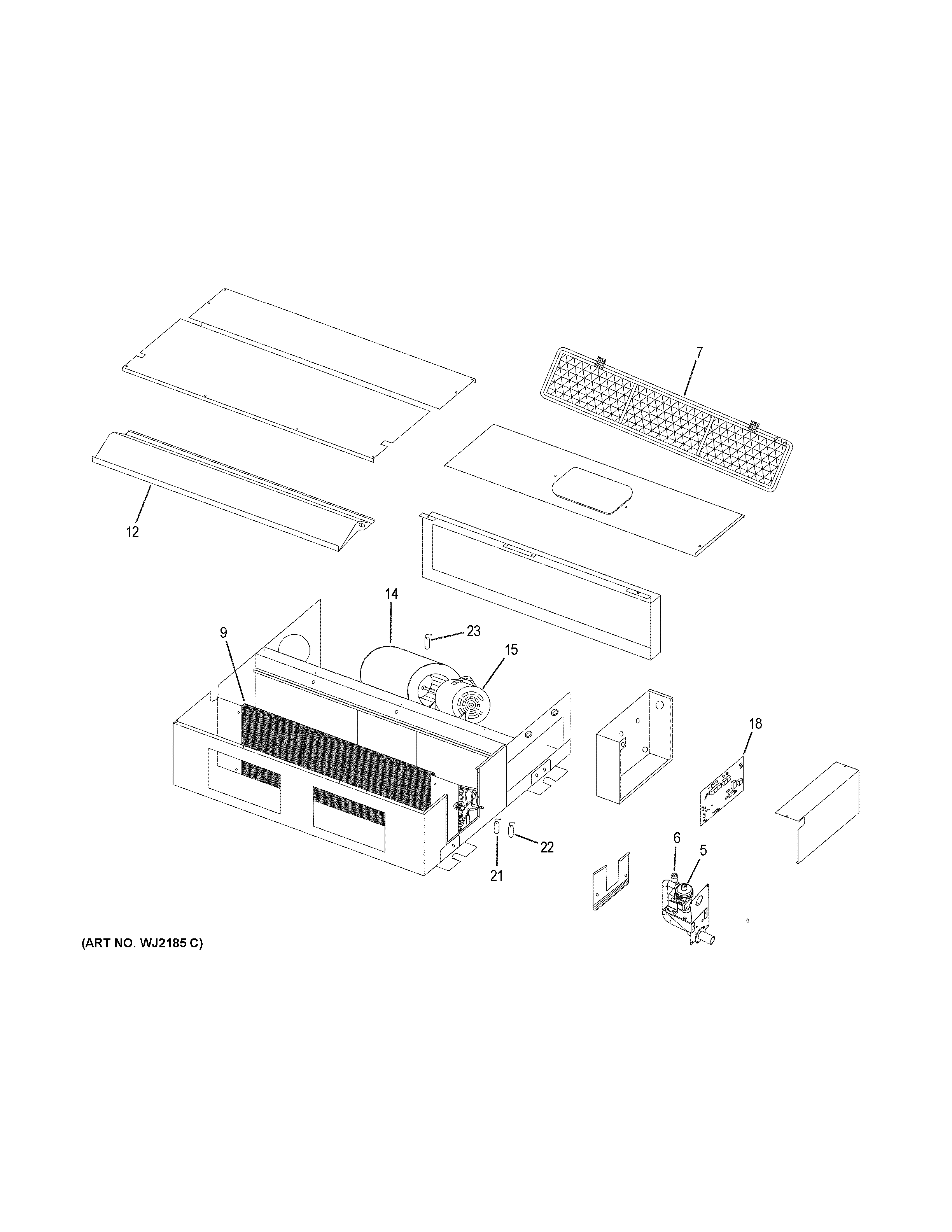 Haier MVAH009MV2AA room air conditioner diagram