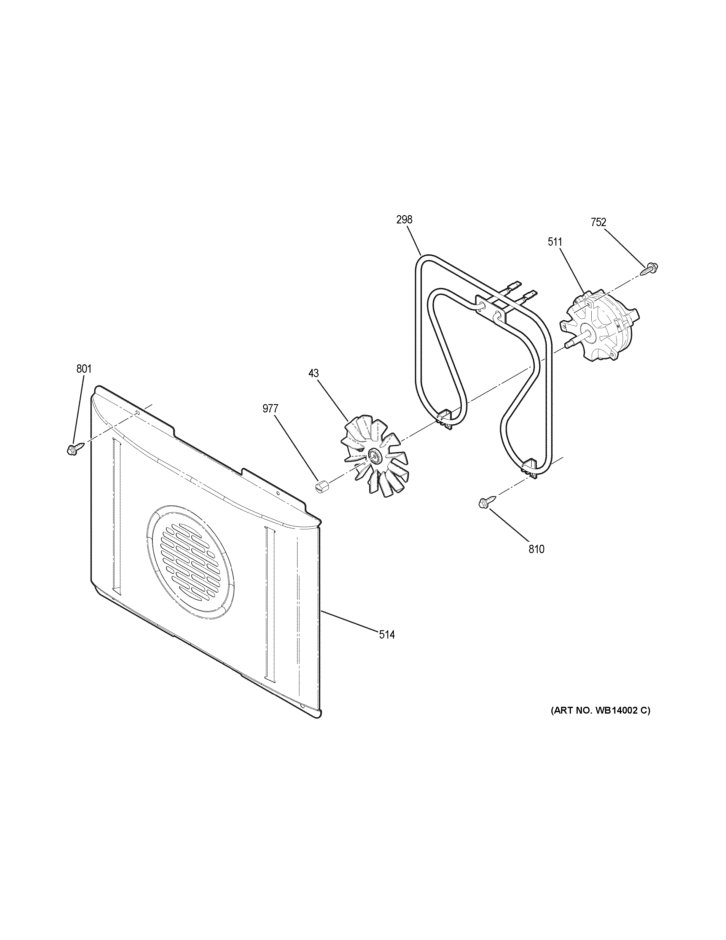 GE PT920SR1SS convection fan diagram